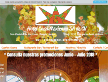 Tablet Screenshot of hotelcasamexicana.com